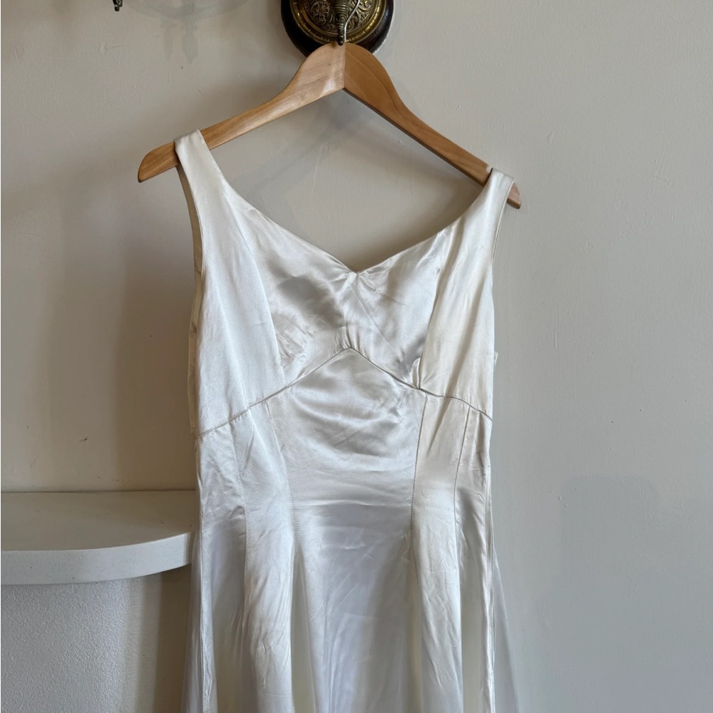 Vintage Satin 1930s Sweetheart Dress with Train: Call Me the Breeze